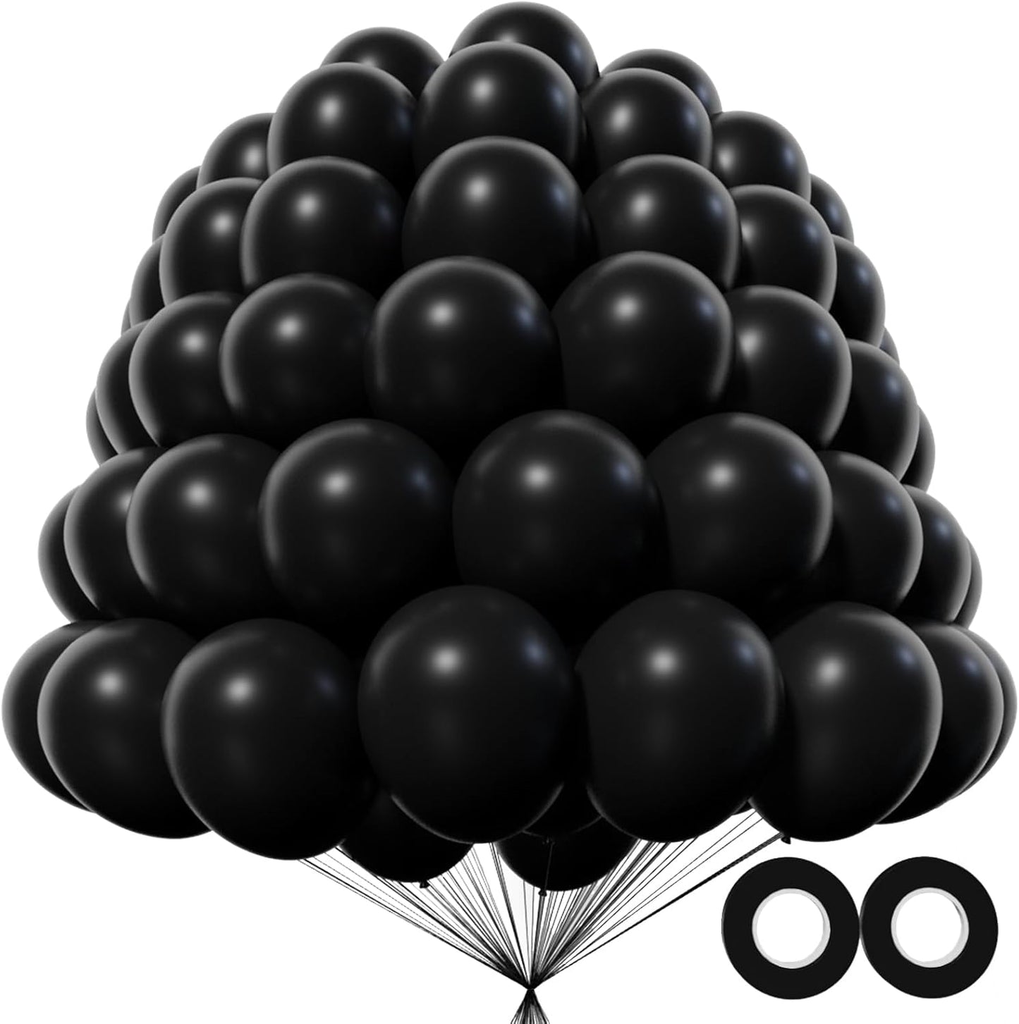 KAWKALSH 200pcs Black Balloons 5 Inch, Small Mini Latex Balloons for Party Birthday Baby Shower Anniversary Festival Arch Garland Decoration