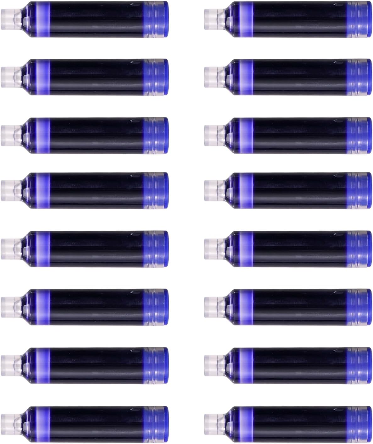 WRITECH Blue Ink Cartridge Set: 16 Ink Cartridges Clictek Fountain Pens