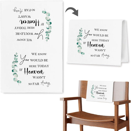 In Loving Memory Wedding Sign, If Heaven Wasn't so Far Away Reserved Chair Sign Pew Cloths Seating Placeholder, Wedding Decorations for Reception Celebrations Event (1 Pc)