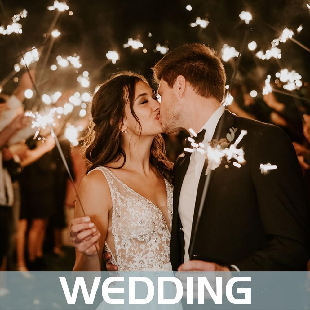 Portable 22-inch 40 Pieces Sparklers Wedding Send-Off,Suitable for Celebratory Holidays Such as Easter,Wedding Favors,Holiday Revelry and More（3-5 Days Deliveried）