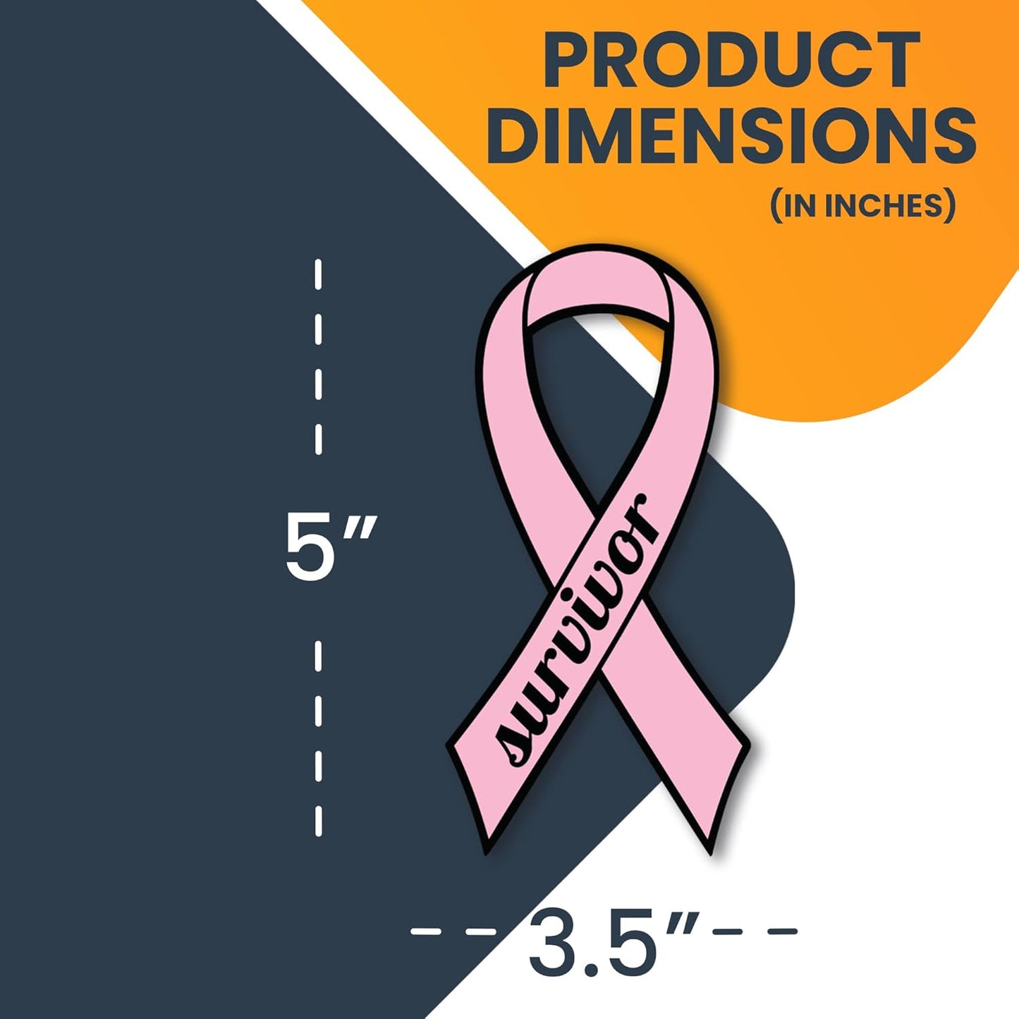 Magnet Me Up: Breast Cancer Survivor Pink Ribbon Magnet Decal - 3.5x7 Inches, Heavy-Duty Automotive Magnet for Car, Truck, SUV - Show Support and Raise Awareness with This Meaningful Auto Magnet
