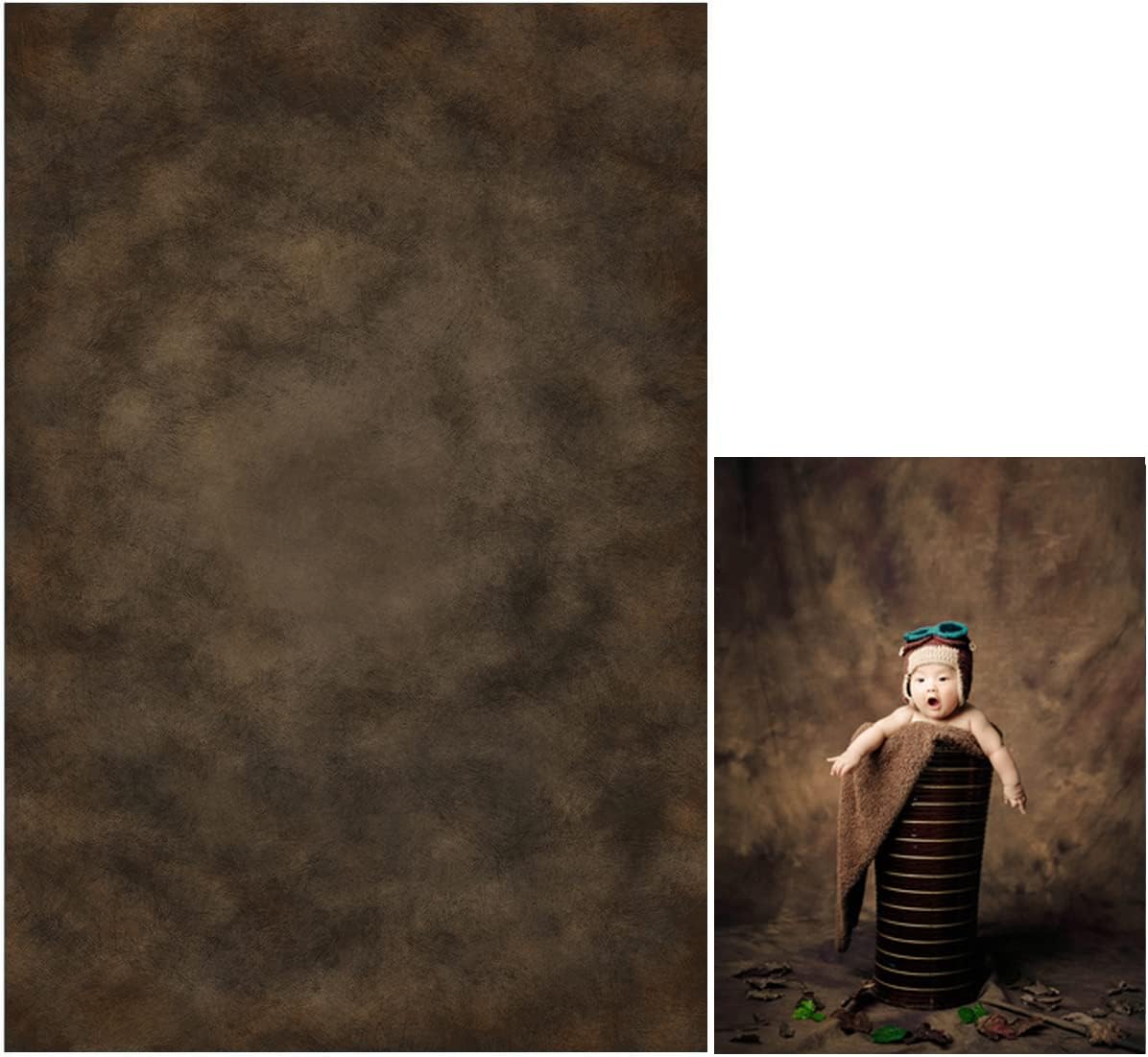6.5x10ft Dark Brown Mottled Texture Photography Backdrop for Portrait Photo Studio Prop Abstract Background for Photographyer