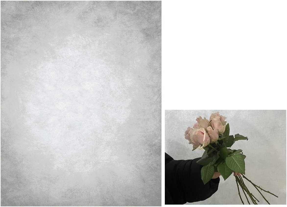 3x5ft Grey Portrait Photography Backdrops Solid Texture Abstract Photo Background for Photoshoot