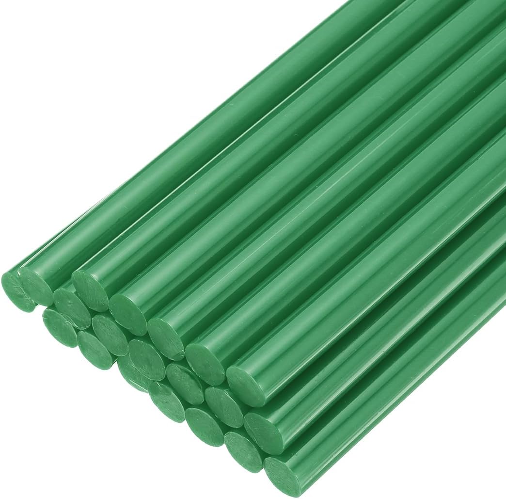uxcell 20pcs Hot Glue Sticks for Glue Gun 7mm/0.28-inch x 10-inch Mini Hot Melt Adhesive Glue Stick Dark Green