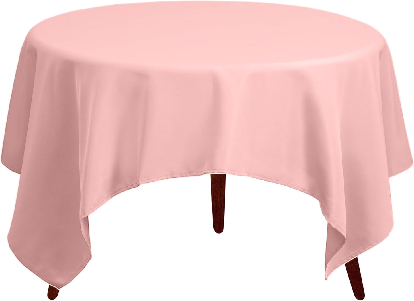 Gee Di Moda Square Tablecloth - 52 x 52 Inch Pink Table Cloth for Small Square or Round Tables - Heavy Duty Washable Fabric - for Buffet Table, Holiday Party, Dinner, Wedding & Baby Shower