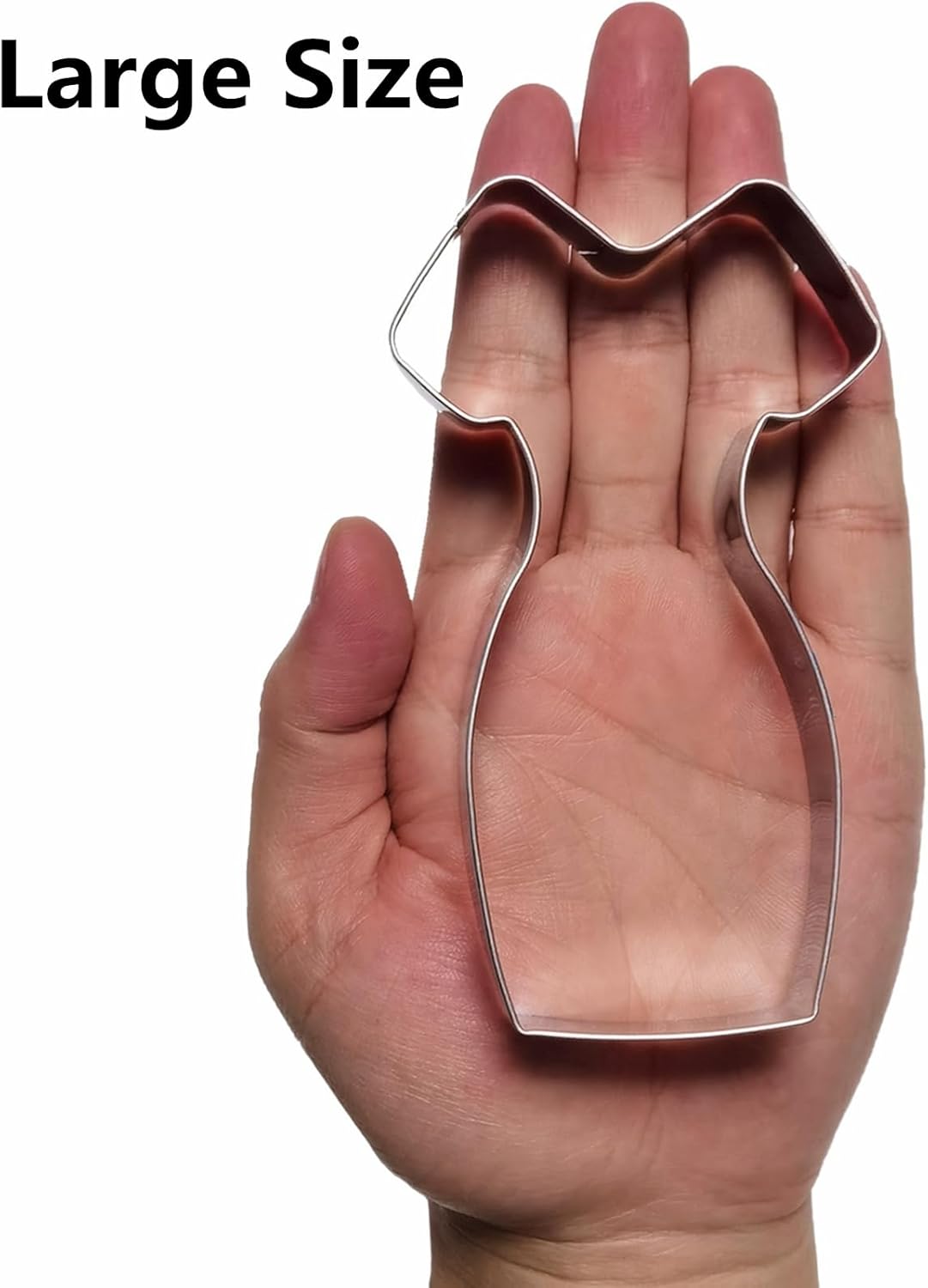 Large Size Dress Shaped Cookie Cutter, Stainless Steel Princess Party Dress Cheongsam Dress Cookie Cutter, 4.6 Inches