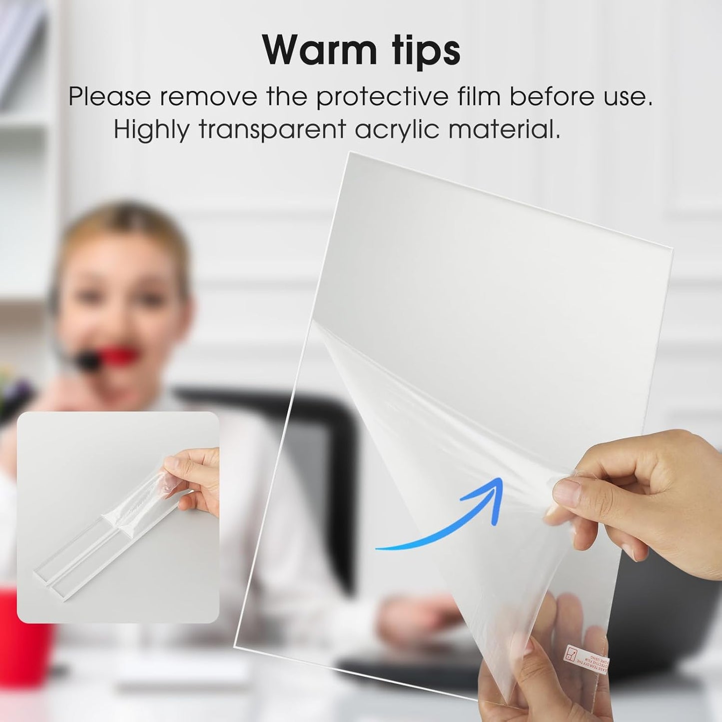 MaxGear Acrylic Sign Holder 8.5 X 11 Inches 18 Pack, Double Sided Plastic Display Stands Table Top Acrylic Frame, Clear Paper Holder Menu Flyer Stand for Stores, Restaurants, Hotels, Office