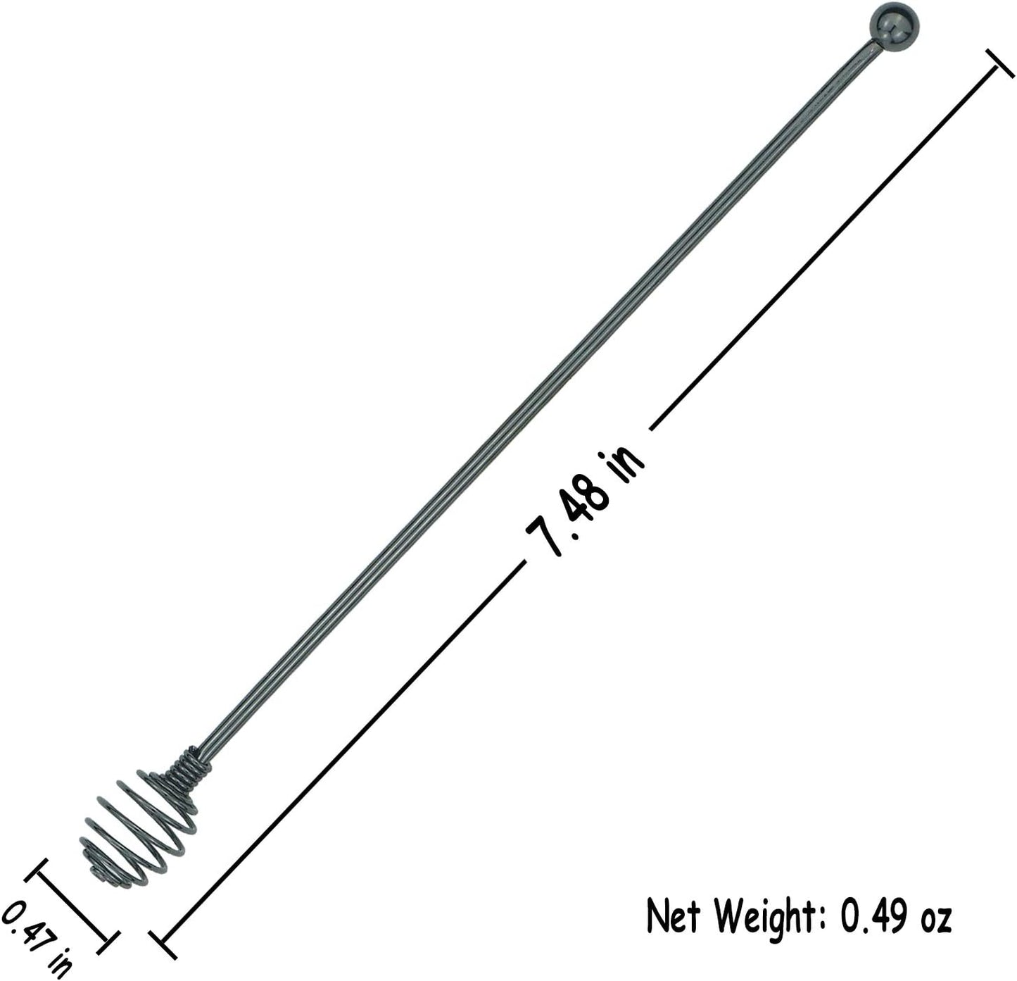 Coffee Stir Sticks,BURLIHOME Specialty Spoons Stainless Steel Spherical Mixing Spoon Solid/Hollow Swizzle Sticks For Drink/Cocktail/coffee,Home Bar Party Supply,Black-4 Pieces.