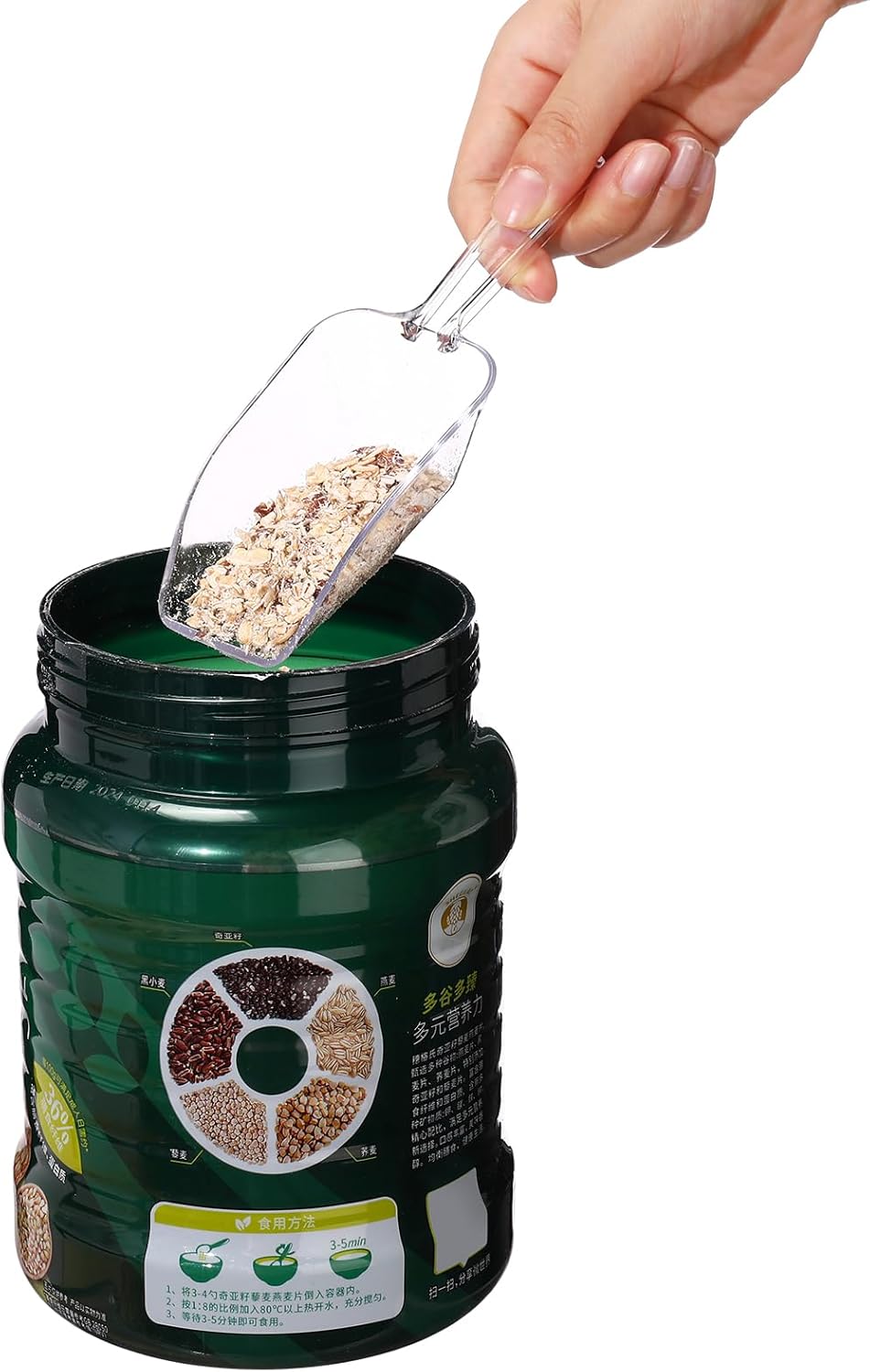 Hestya 16 Pcs Christmas Multi Purpose Clear Plastic Scoops for Candy Buffet Acrylic Kitchen Ice Food Popcorn Scoops for Protein Powders, Ice Cream, Coffee, Tea Jar (6.69 Inch)