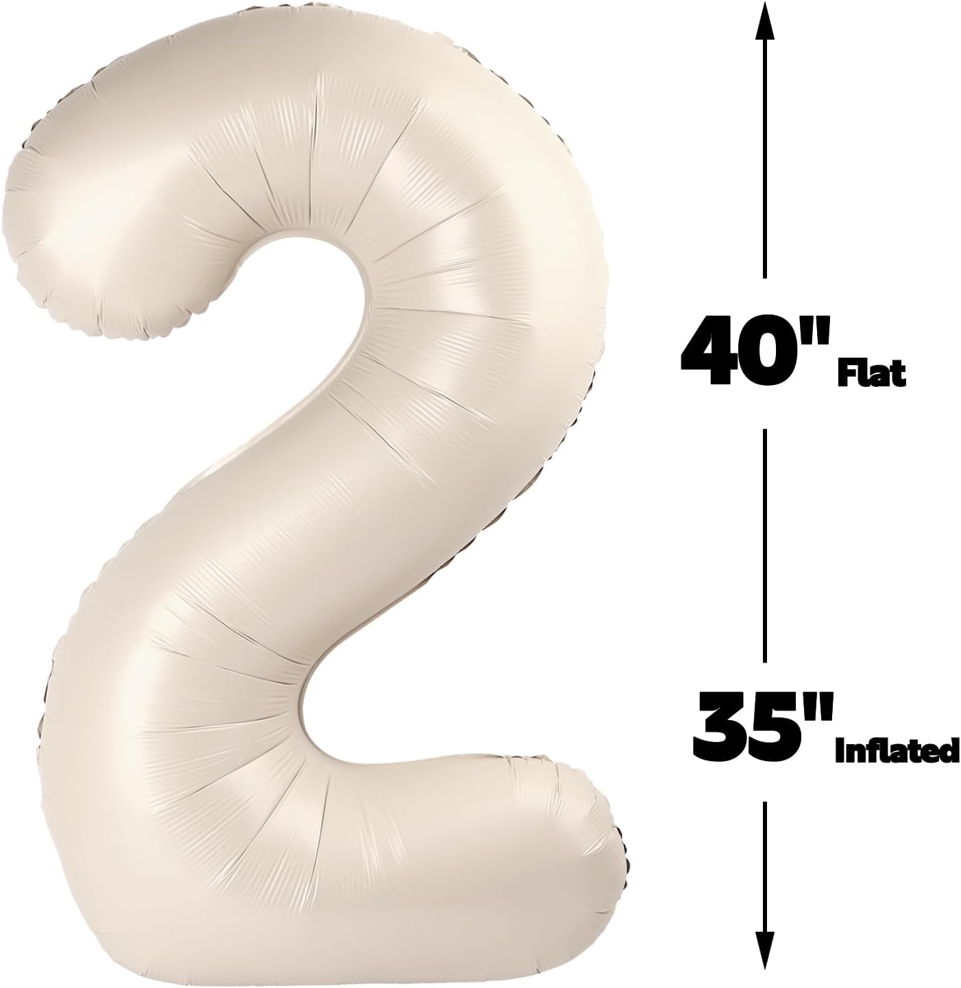 40 Inch Big Cream White Number 20 Balloon Birthday Decoration, Number 20 Helium Balloon 20 Celebration, Boy Girl Baby Anniversary Party Graduations Supplies Decorations