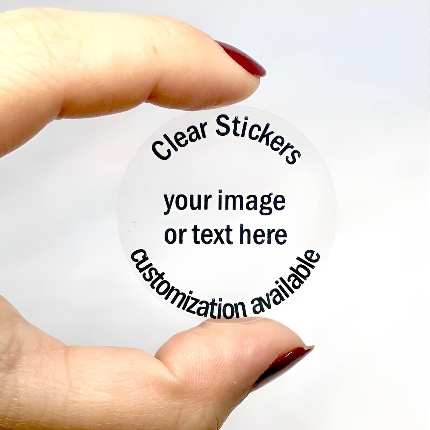 Custom Logo Stickers for Business, Personalised Branding Stickers, Any Shape & Size, Waterproof, Glossy (Transparent)