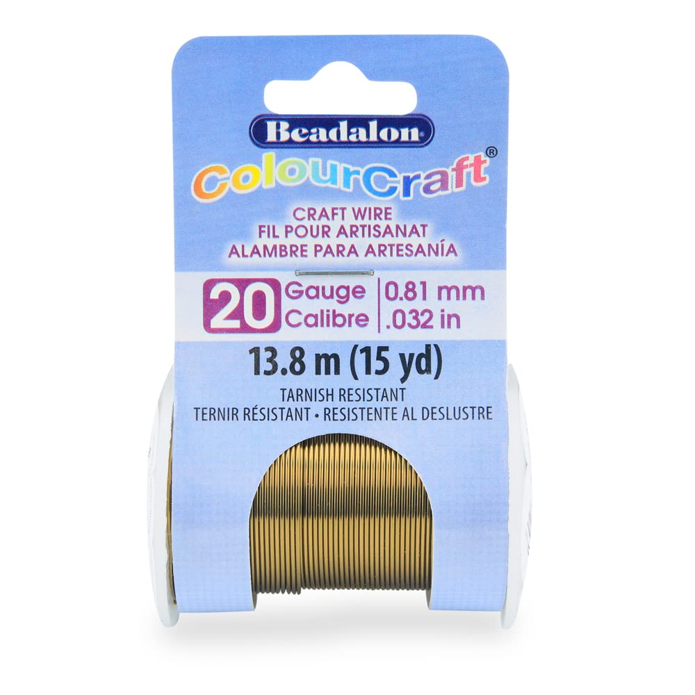 Beadalon ColourCraft Wire, 20 Gauge, Vintage Bronze Color, 15 yd Spool
