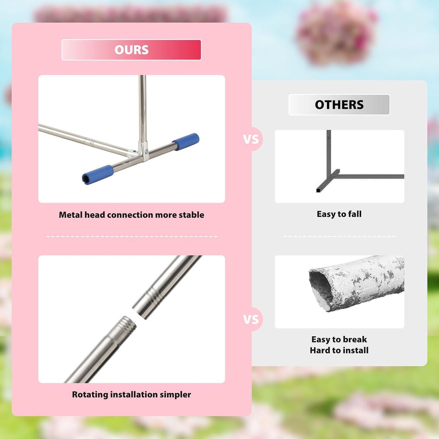 Wedding Arch,7 x 5 FT Metal Arch Backdrop Stand with Support Feet Base,Square Arched Frame for Birthday Party Ceremony Event Balloon Arches Decoration