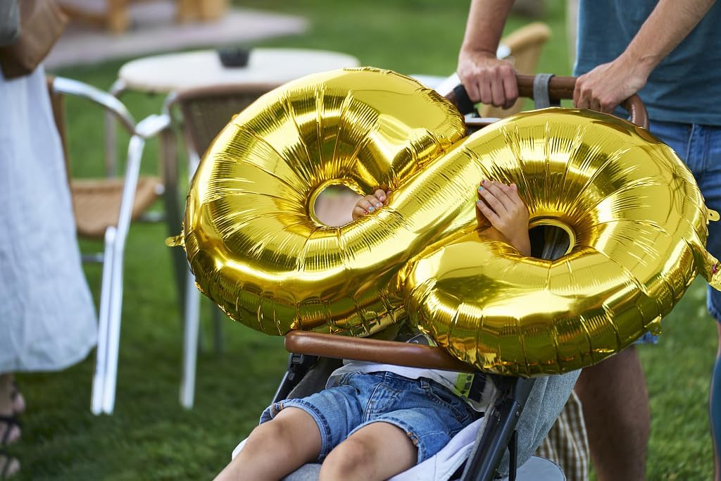 Gold Foil Number 28 Balloon 40 Inch, Helium Mylar Number 28 Birthday Balloons, Gold Women Men 28 Wedding Anniversary, Graduations Party Supplies