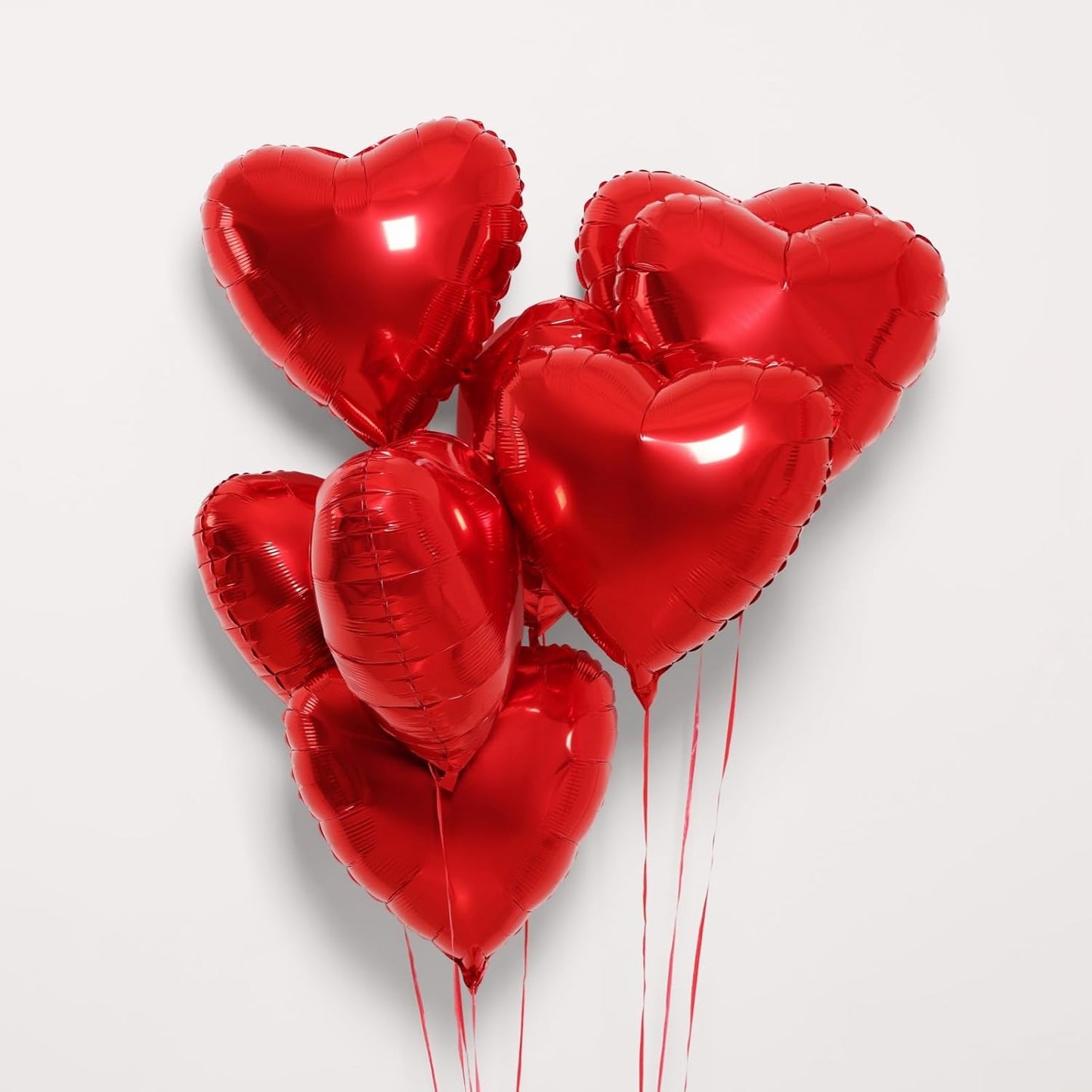 12Pcs Silver Heart Balloons, 18 Inch Silver Heart Shape Balloons Love Balloons Valentine Balloons for for Valentines Day Wedding Brithday Decorations