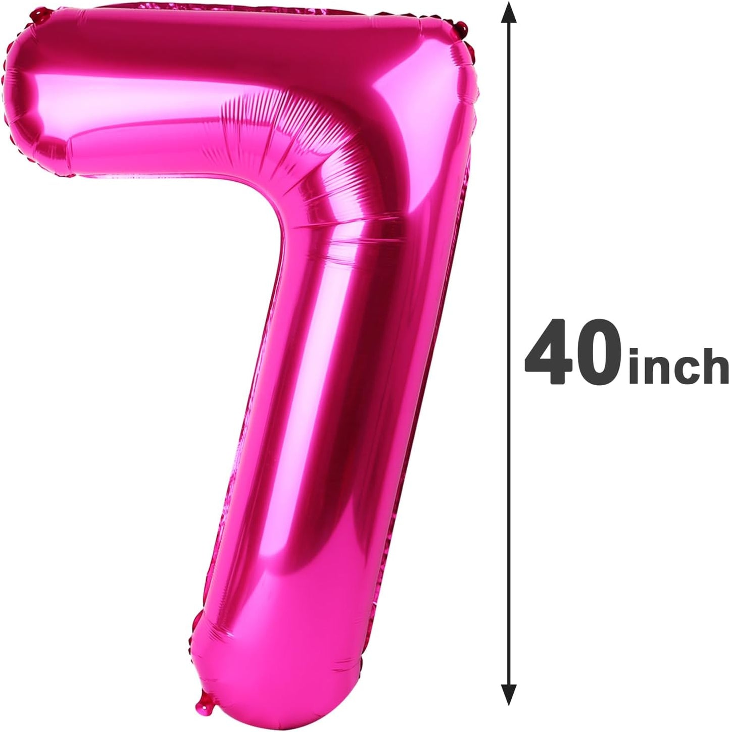 Hot Pink Number 17 Birthday Balloon 40 Inch, Digital Balloons for 17 Party Celebration Decorations Supplies, Mylar Foil Numbers Balloon for 17 Wedding Anniversary