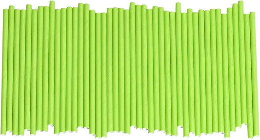 5.75 Inch Biodegradable Green Straws - Short Paper Cocktail Straws for Drinking Party Bar Restaurants Cake Pop Sticks, Pack of 500