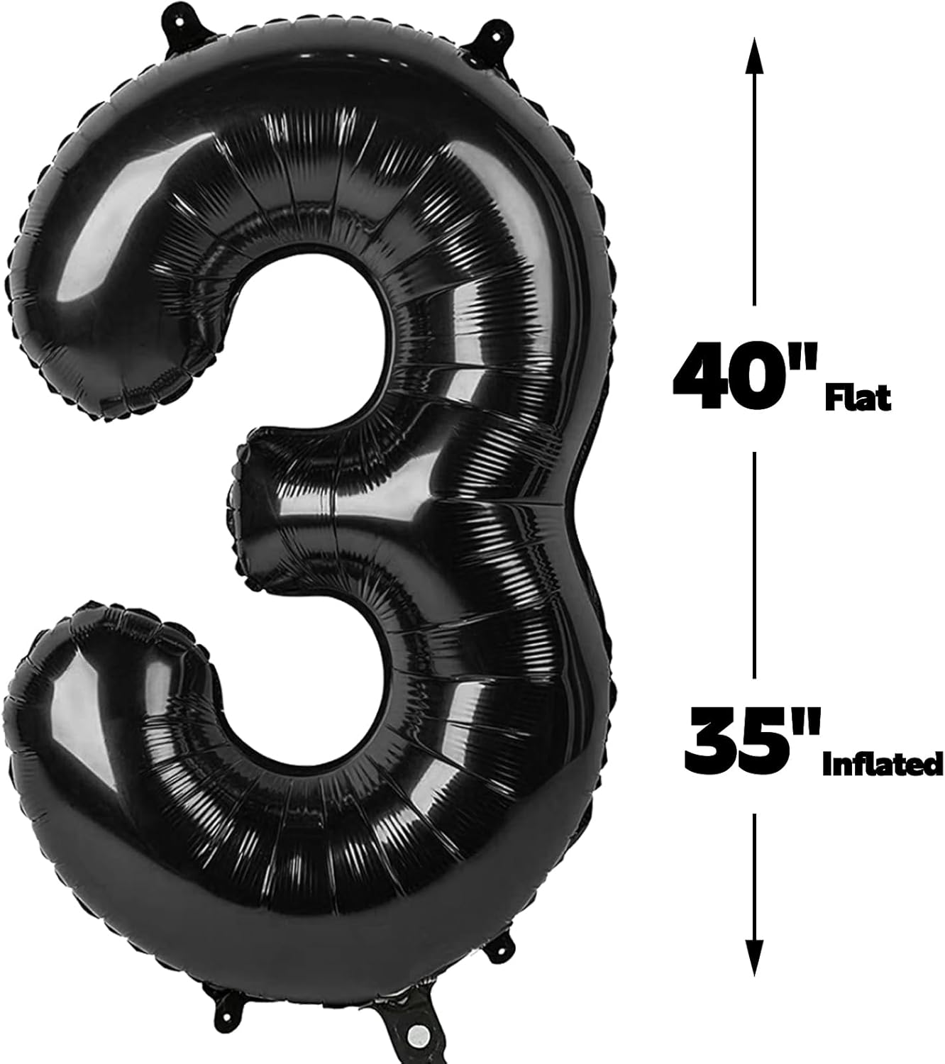 40 Inch Black 13 Large Number Balloon, 13 31 Black Birthday Party Decorations, Numbers 13 31 Foil Balloons for Anniversary Graduations Celebration Supplies