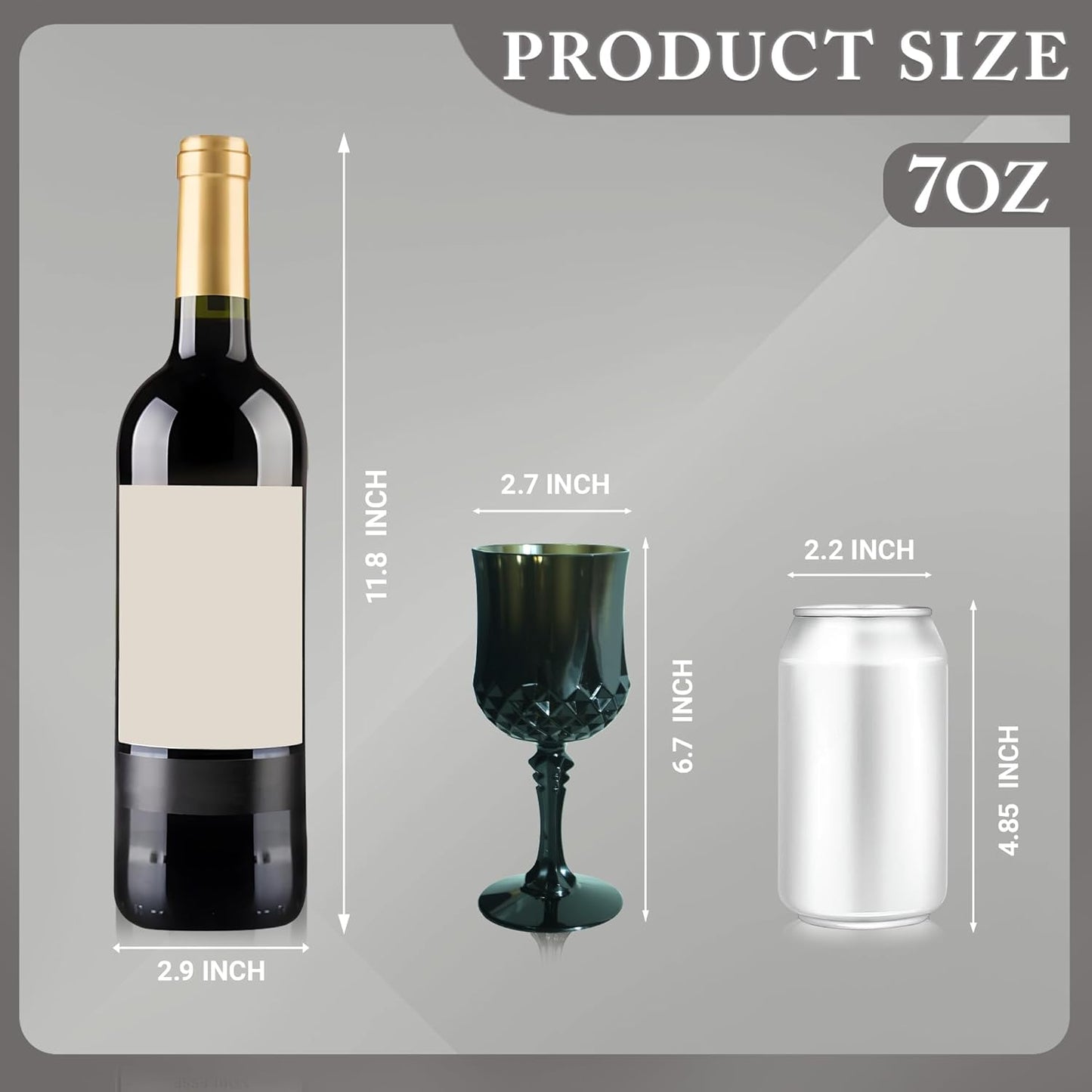 Plastic Wine Glasses，Plastic Goblets Vintage Style Cordial Drinking Glasses for Wedding Reception, Halloween Grand Event Party Supplies (48, Black)