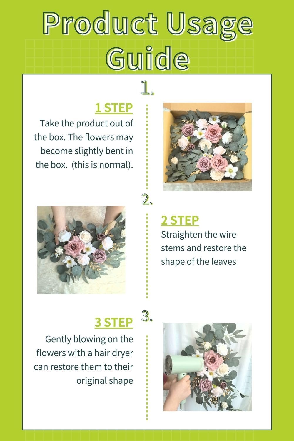 Wedding Sign Faux Flower Swag (Pack of 2) for Ceremony Party Reception Entrance Floral Decor Wall Easel Stand for Wedding Poster Welcome Sign (Champagne&Dusty Rose)