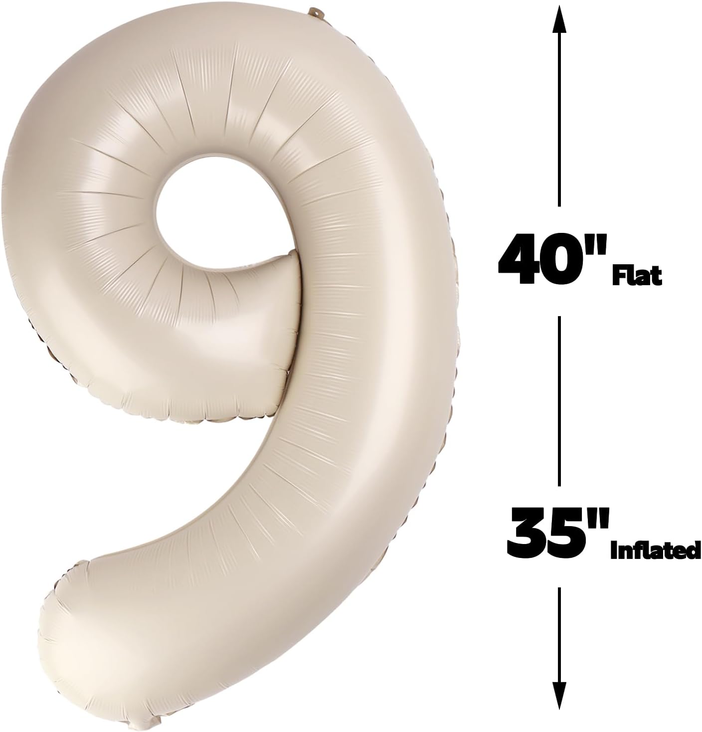 40 Inch Big Cream White 19 91 Balloon Number, Jumbo Giant Happy 19th 91 Birthday Party Decorations, Large 19 Mylar Foil Anniversary Birthday Party Engagement Decorations