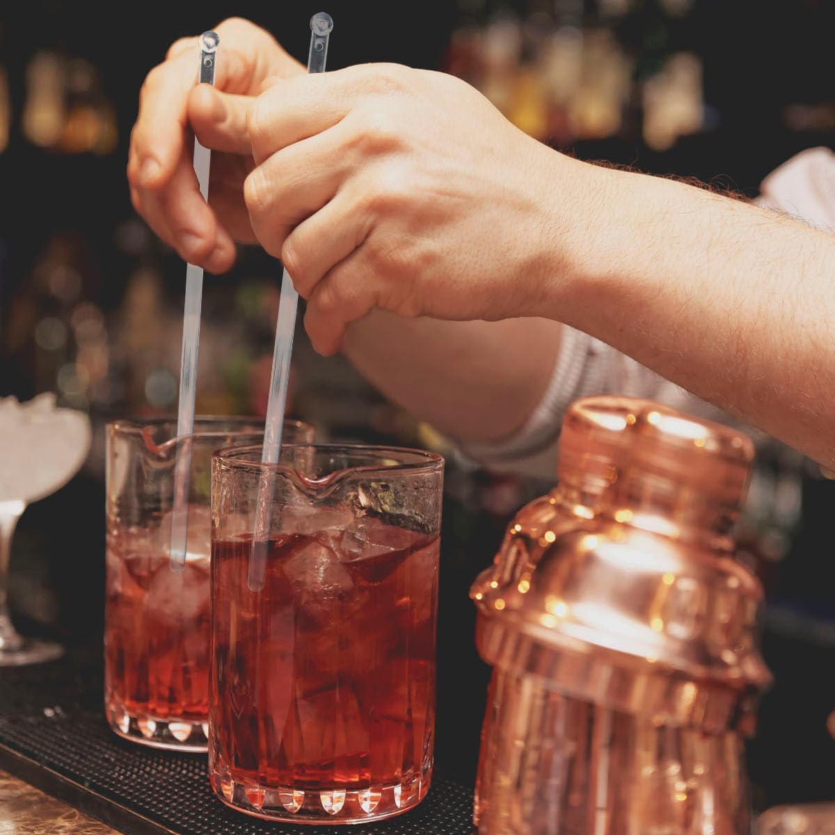 120 Pieces Ball Head Stirrer Disposable Plastic Round Top Crystal Swizzle Sticks, Crystal Cake Pops, Cocktail Coffee Drink Stirrers