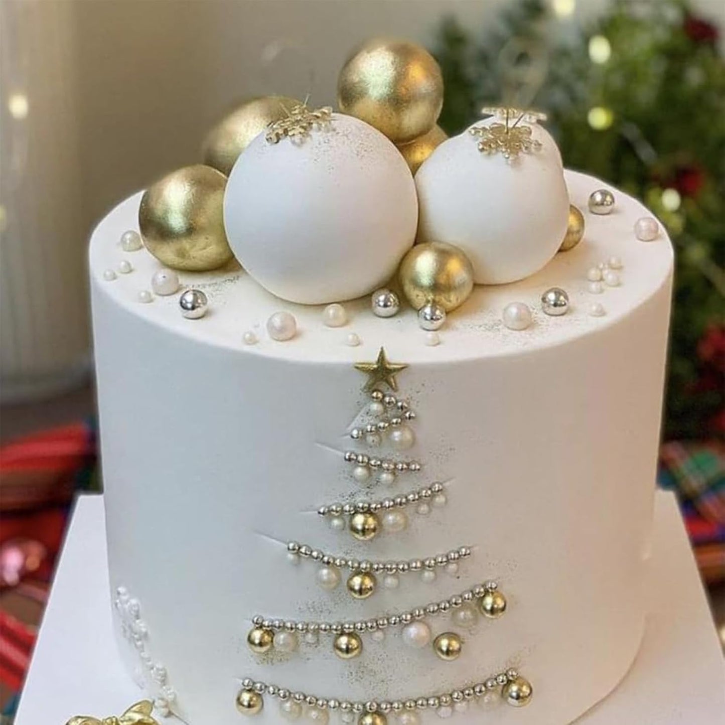 Sentovac 14mm Gold Pearl Sprinkles Large Edible Cake Decorating Sugar Candy Cookie Cake Cupcake Topper Ice Cream Baking Decorations Halloween Christmas Valentines Wedding Supplies