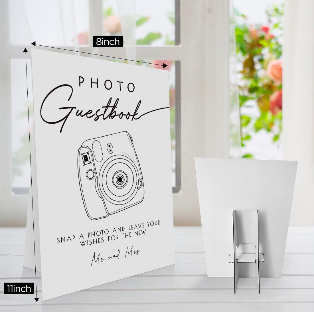 Wedding Photo Guestbook Sign 8 x 11 Inch, Photo Guest Book Sign, Photo Minimalist Wedding Sign, Reception Signage, Snap It Sign, Modern Wedding Sign WDS16