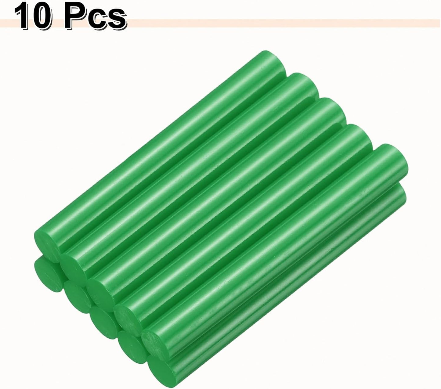 HARFINGTON 10pcs Hot Glue Sticks 0.43" Dia x 3.94" Long EVA Mini Hot Melt Adhesive Glue Stick for Hot Melt Gun Wood Plastic Glass Flowers Fabrics Foam, Deep Green