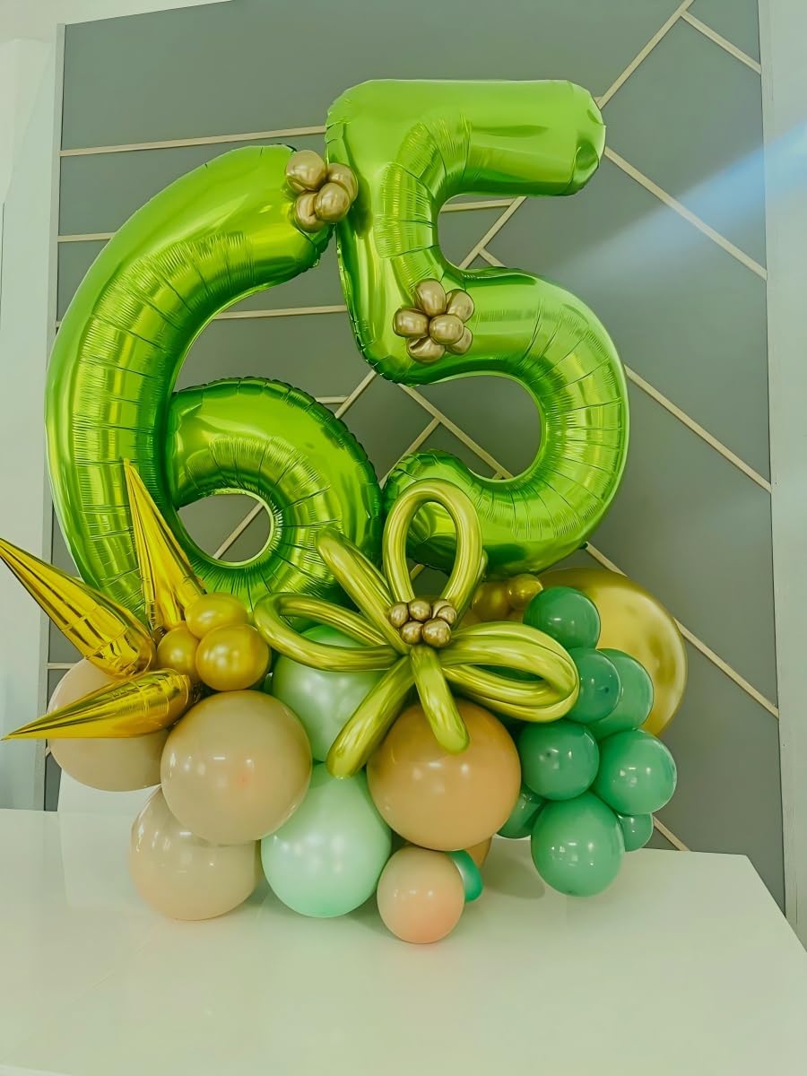 2026 Light Green 40 Inch Mylar Foil Number 6 Balloon, Birthday Balloons for 6 16 Boy Girl Party Decorations Supplies,Light Green Big Helium Balloon Numbers for 26 36 46 60 Men Women Anniversary
