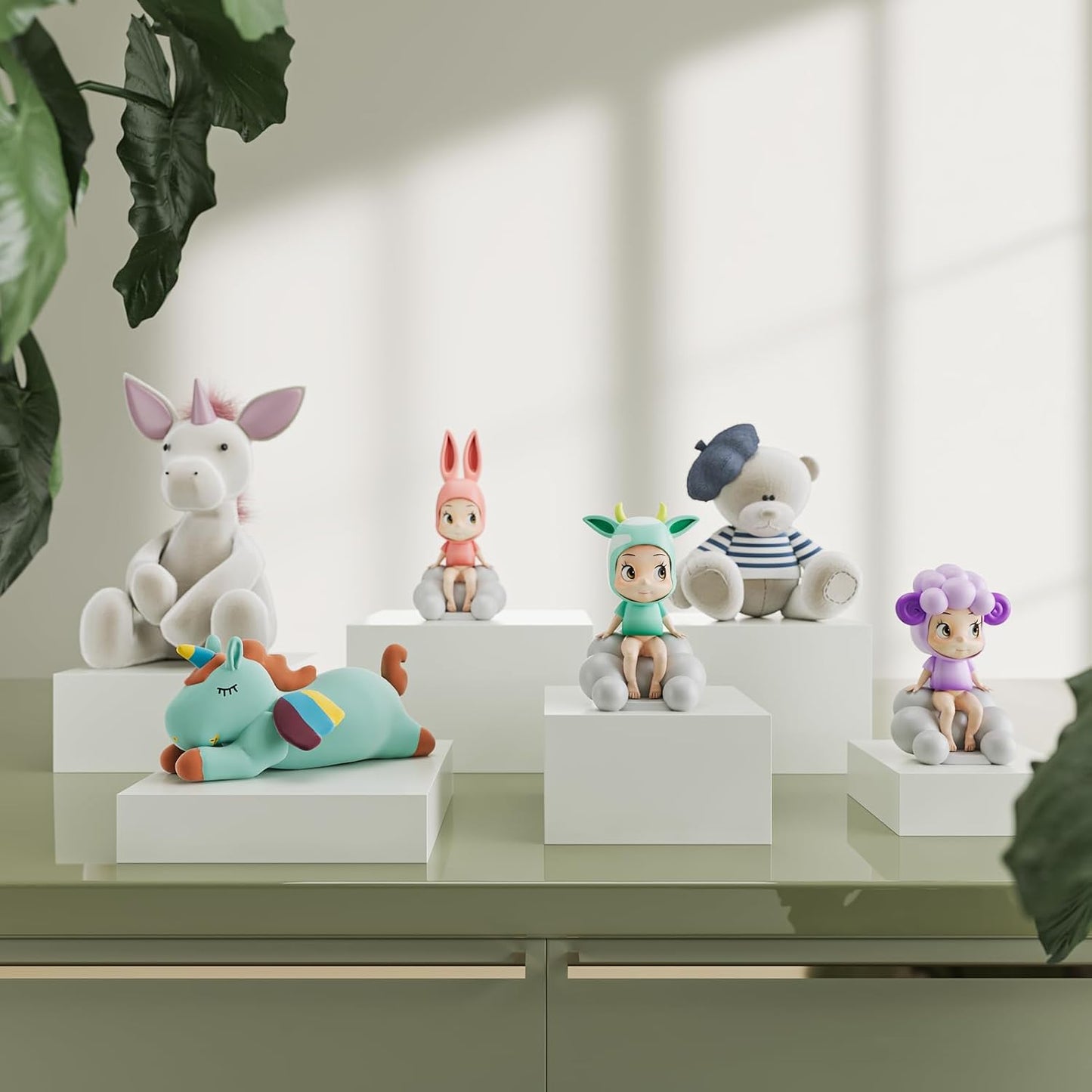 Buffet Risers, Food Risers for Buffet Table, Display Stand Shelf for Catering Dessert Collectibles Jewelry Figures Show, Acrylic Cube Display Nesting Risers with Hollow Bottoms, 6Pcs