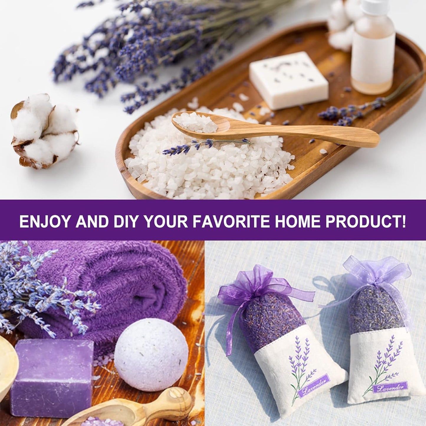 TEARELAE - Premium Dried Lavender Flowers - 5A Top Grade - 100% Pure Natural Edible Flowers Culinary Dried Lavender Buds - for Baking, Tea, Soap, Bath Bombing, Candle and Sachets - 3oz/85g