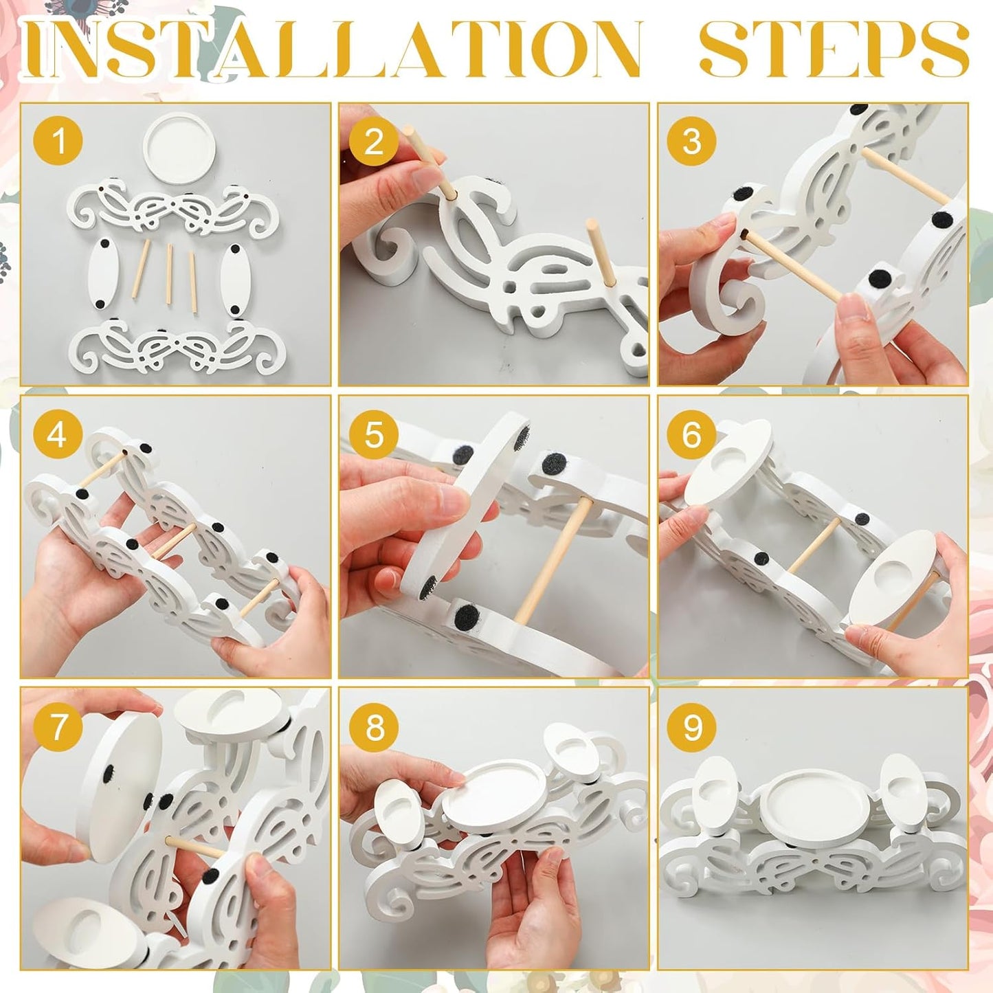 Irenare Unity Candles with Holder for Wedding Ceremony Wedding Decortions Accessories Glass Candle Holder Pillar Candle for Formal Events Church(Stylish Style)