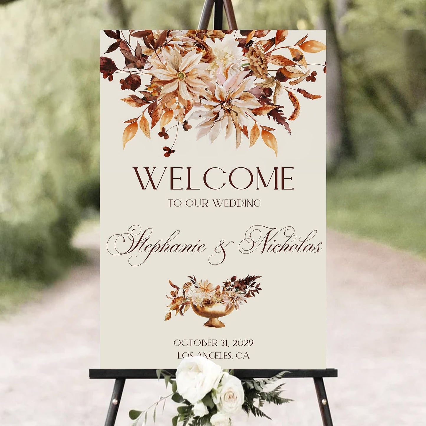 Til Death Do Us Part Gothic Love Wedding Welcome Sign With Stand - Halloween Couples Shower, Gothic Wedding Welcome Signage