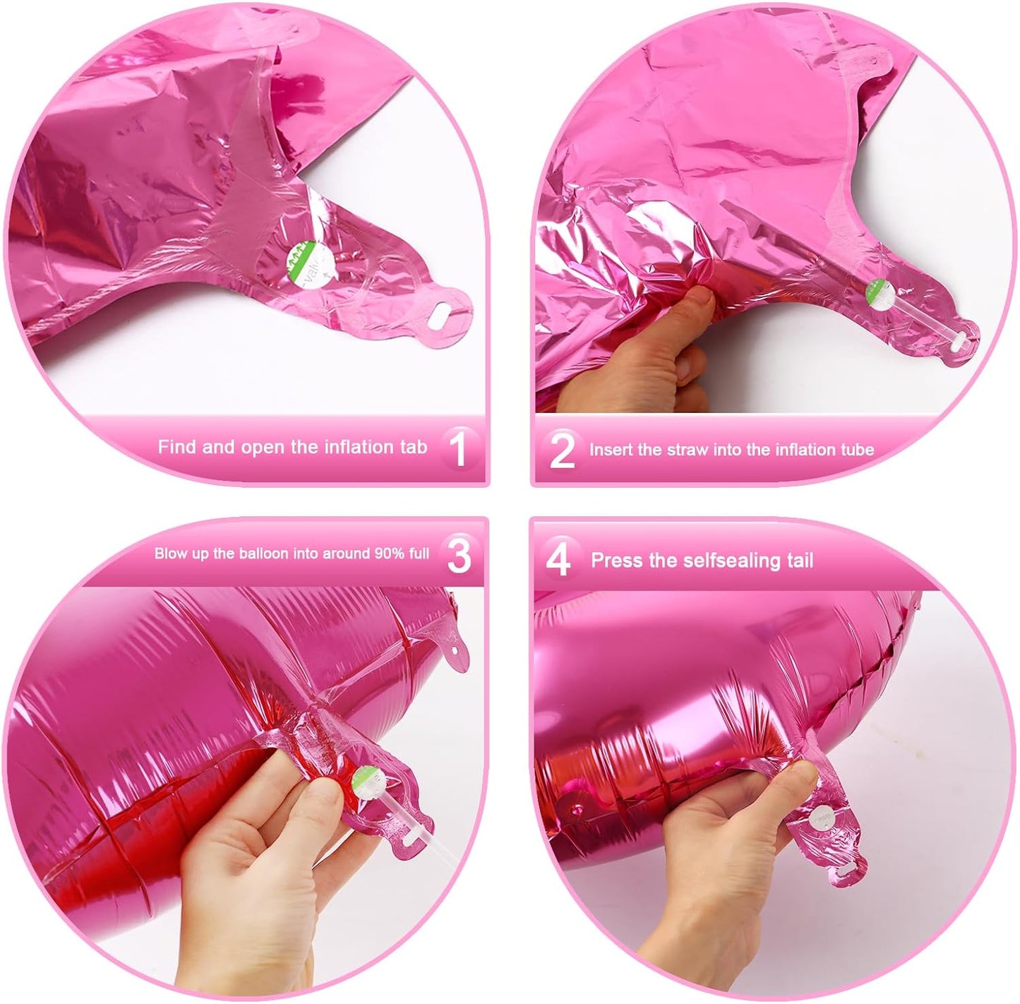 40 Inch Pink Mylar Foil Number 6 Birthday Balloon, Digital Balloons for 6 16 Boy Girl Party Decorations Supplies, Big Helium Balloon Numbers for 26 36 46 60 Men Women Anniversary