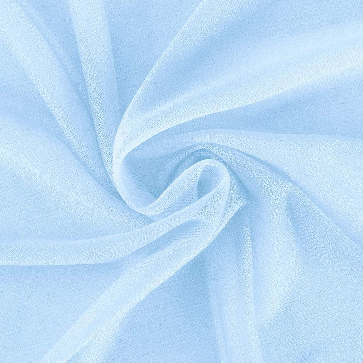 Light Blue Elegant Arch Draping Fabric Outdoor 1 Panel 29" × 20Ft Sheer Chiffon Curtain Drapes for Fall Wedding Ceremony Birthday Party Garden Brunch