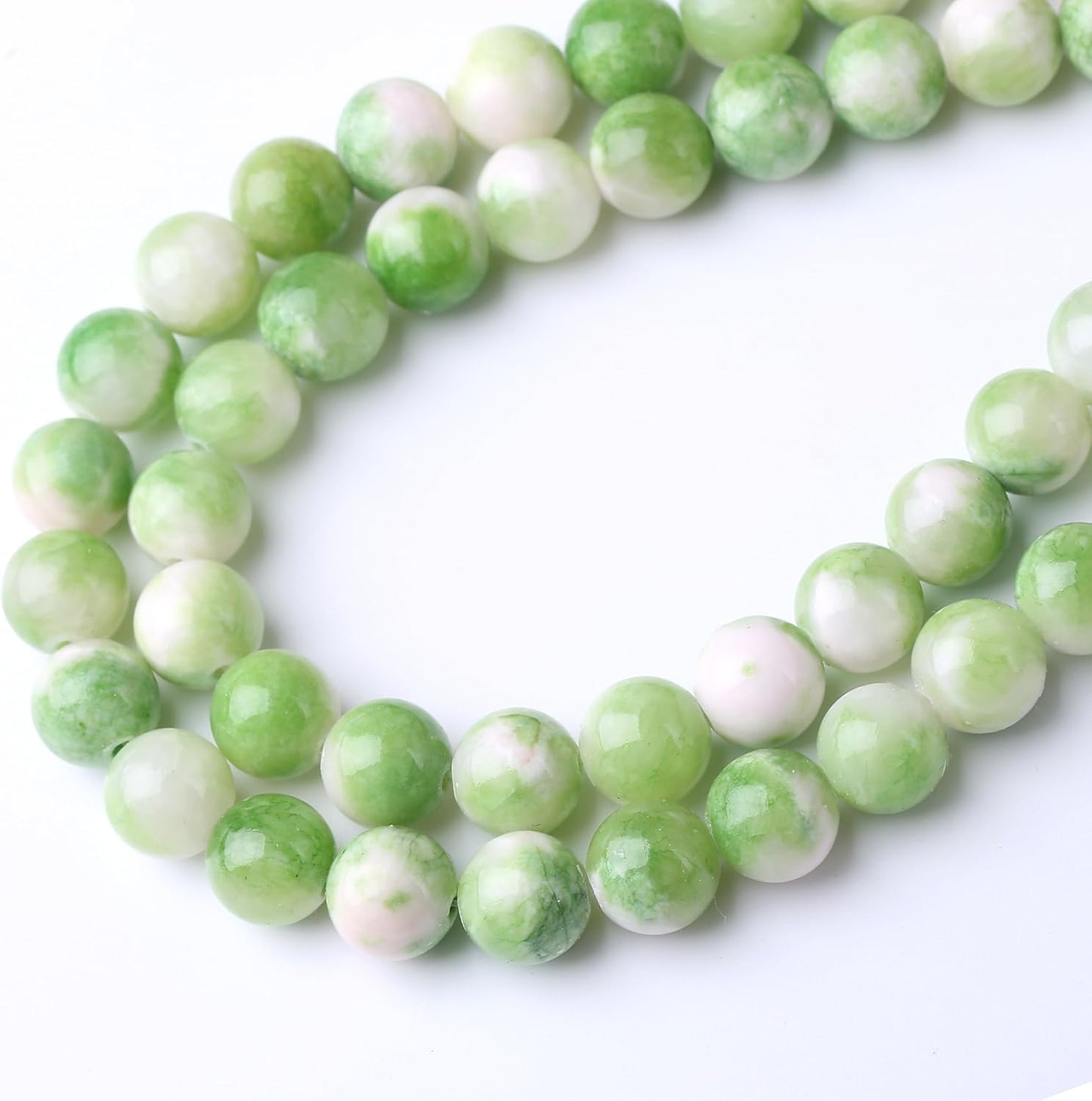 Green Persian Jade Stone Beads Gemstone Round Crystal Energy Jade Beads Stone Beads for Jewelry Making DIY Bracelet Necklace Jewelry Making 1 Strand 15.5inch 4MM
