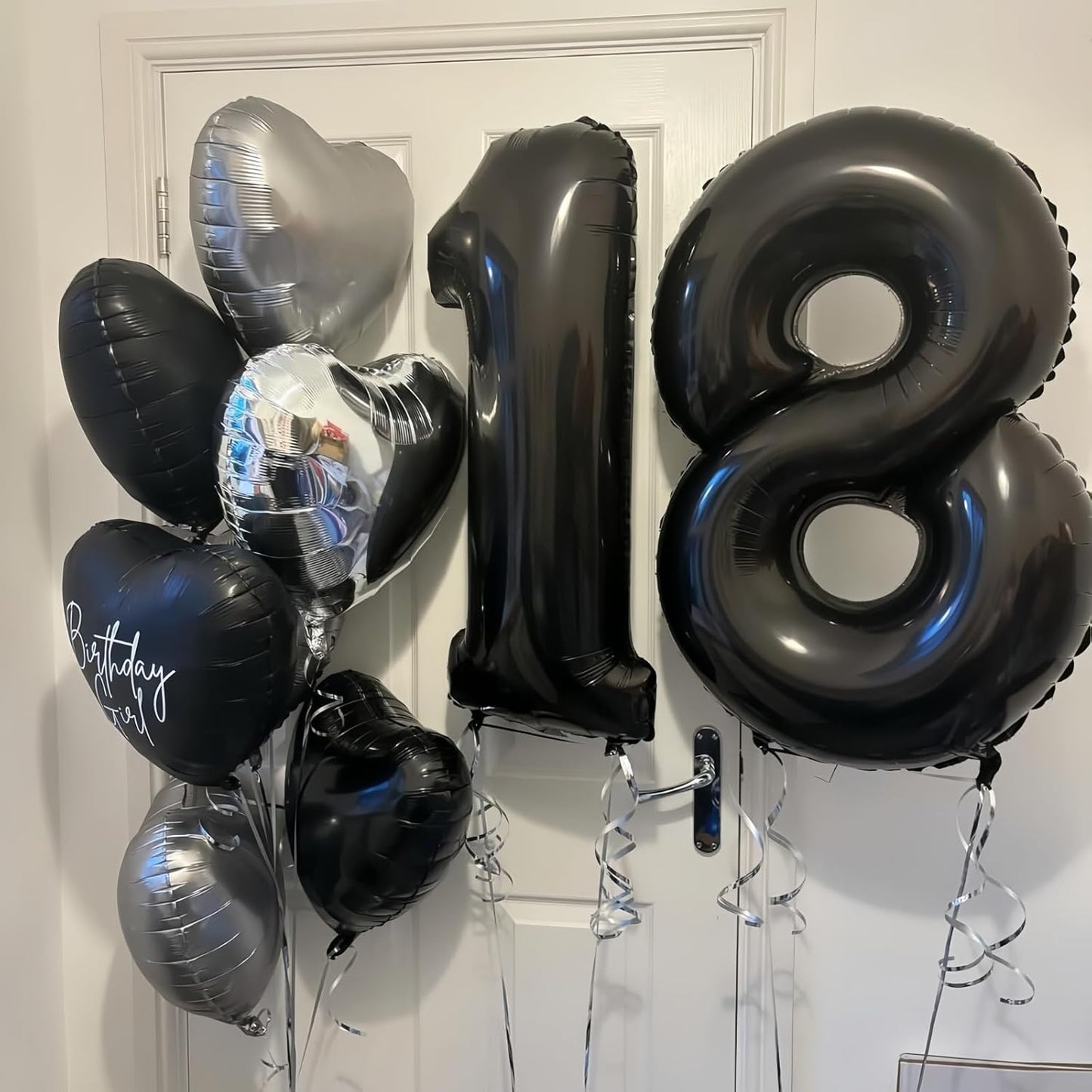 Black 3 Balloon Number,40 Inch Number 3 Balloon Large Black 3 Foil Mylar Helium Balloon for Birthday Party Decorations