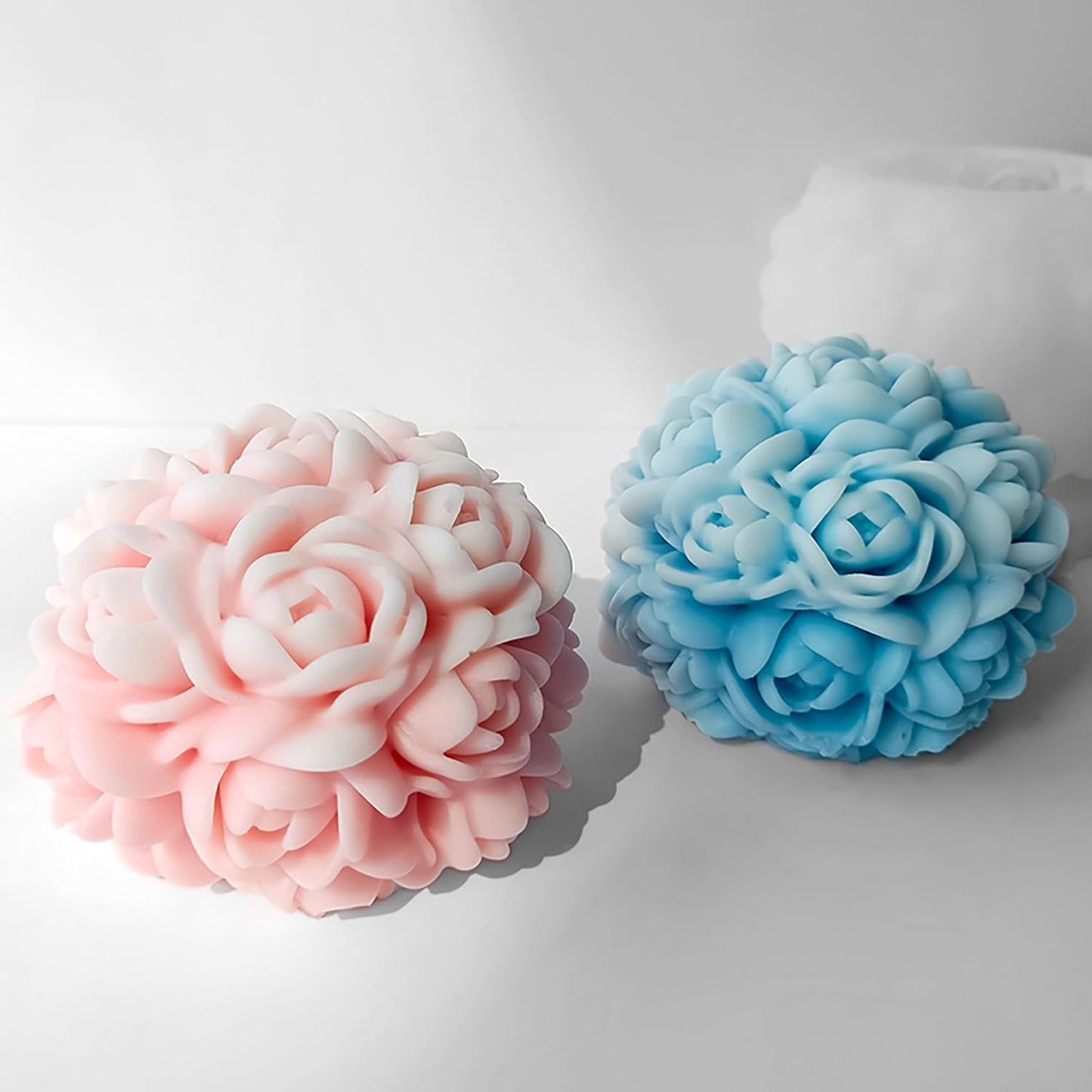 Rose 3D Flower Candle & Ball Mold - Jewelry Resin Casting & Candle Making Molds