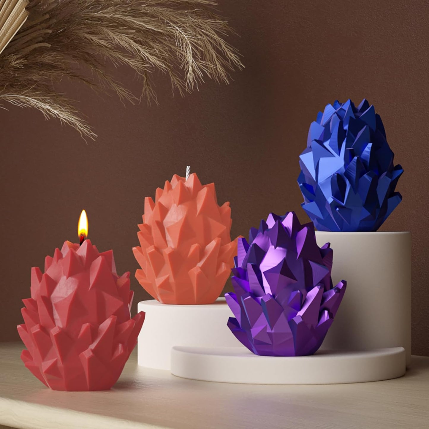 Dragon Egg & Scale Molds - Silicone Resin Casting Molds for 3D Animal & Wave Candle Decor