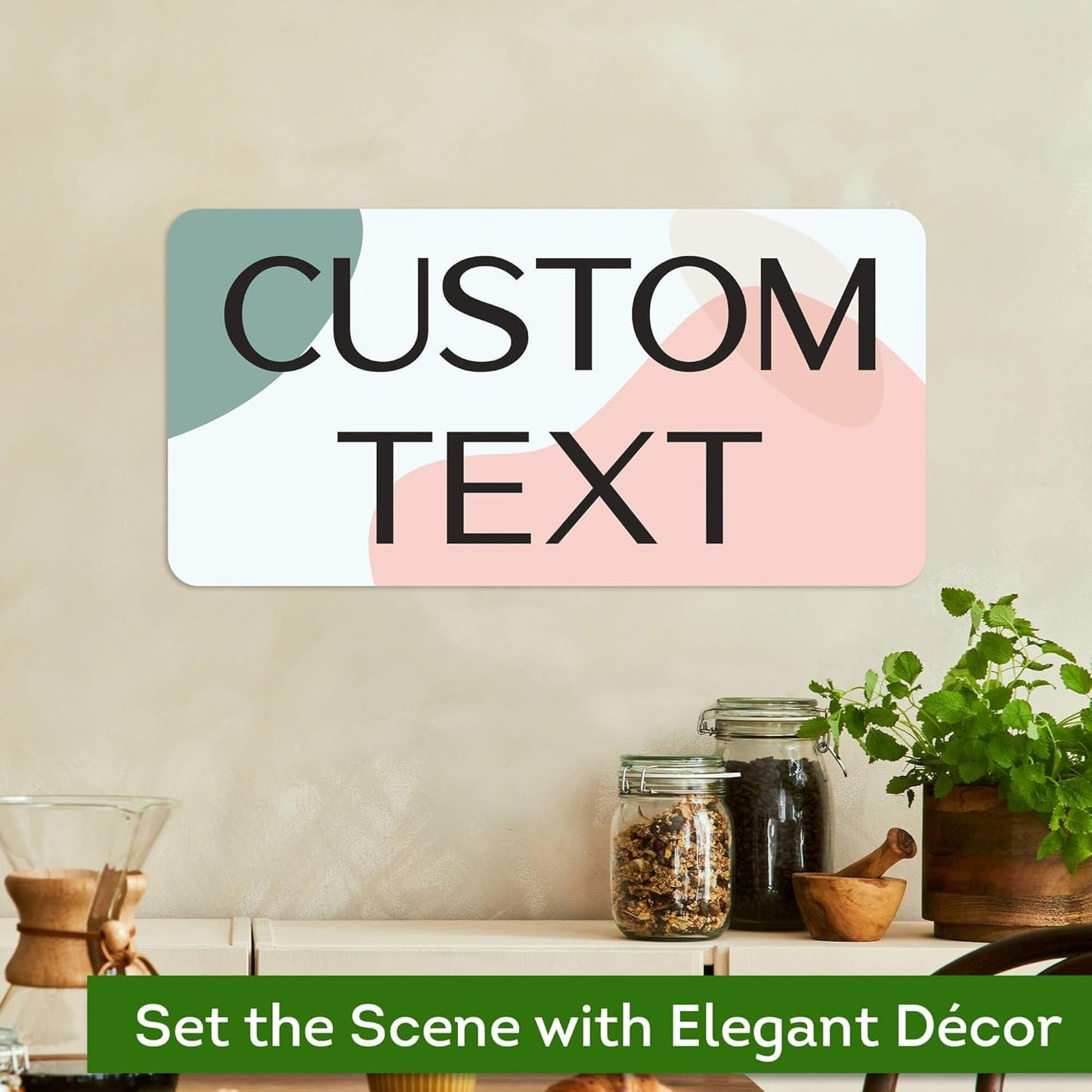 Custom Sign, Custom Street Sign, 11 Font Colors, 13 Font Styles, 4 Hole Options, 22 Sizes, 9x18 Inches, Rust Free DiBound, Fade Resistant, Made in USA by My Sign Center (Minimalist)