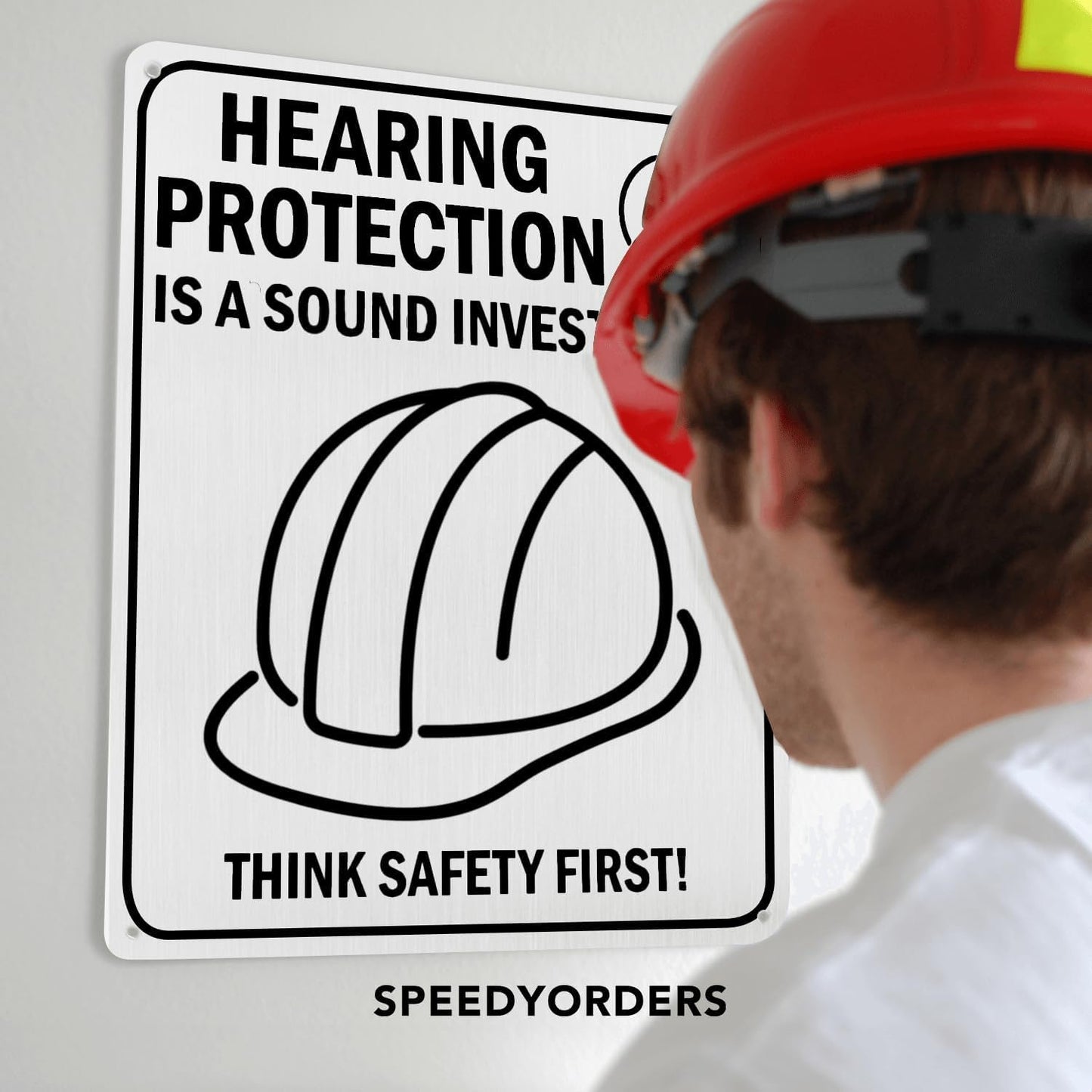 Custom Metal Signs, Personalized Aluminum, Customized Safety, Business Signs, Waterproof Outdoor, White Aluminum (White, 12x8 In)