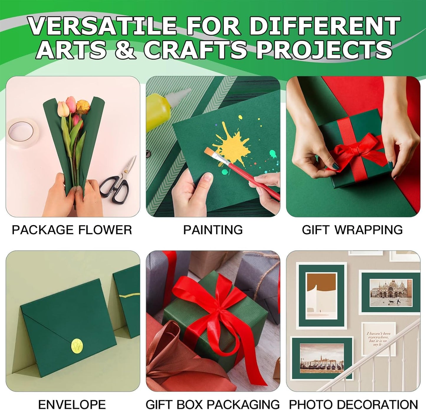 Vanhench 36" x 2400" (200') Grey Wrapping Paper, Solid Color Art Kraft Craft Paper Roll for Birthday Gift Wrapping, Baby Shower, Bouquet Flower, Poster, Floor Covering, Table Runner