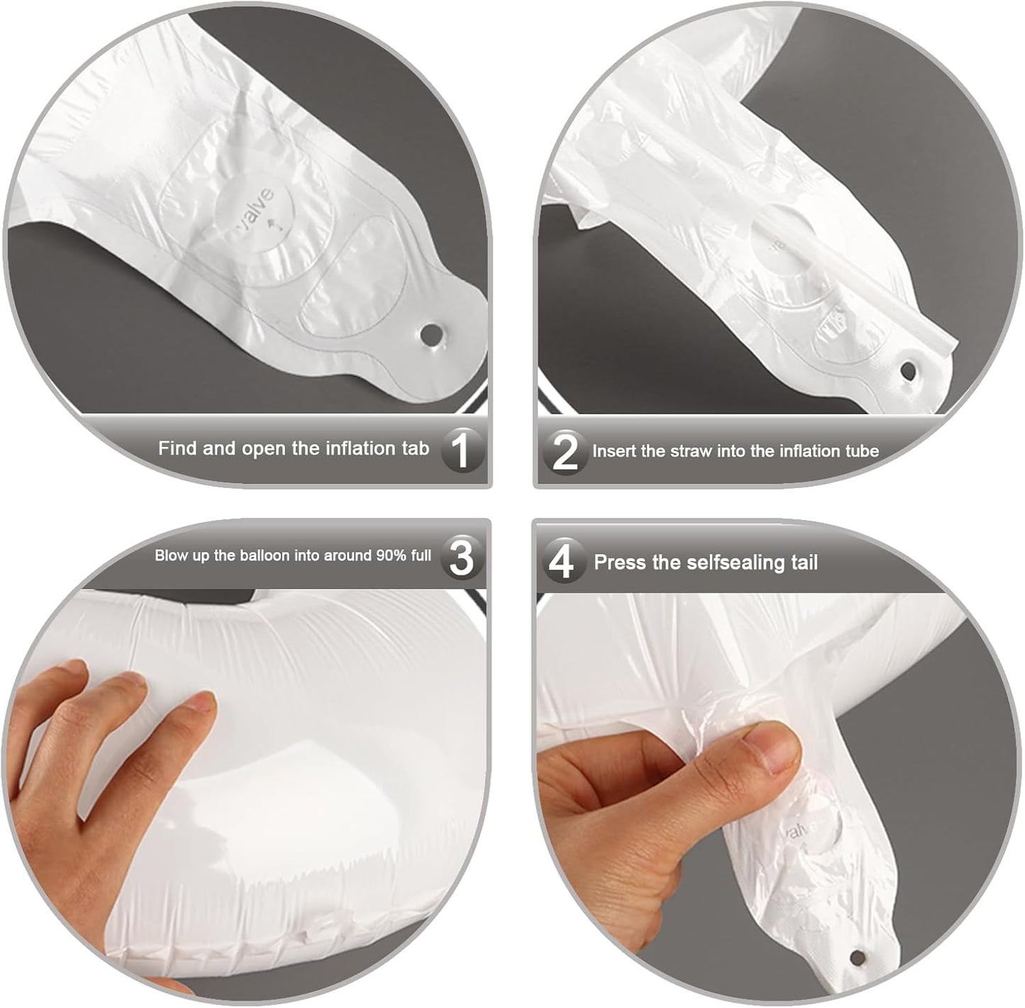 Big 40 Inch White 2 Number Balloon Birthday Decoration, White Number 2 Helium Balloons 12 20 22 23 24 26 28 32 42 Celebration, Boy Girl Baby Anniversary Party Graduations Supplies