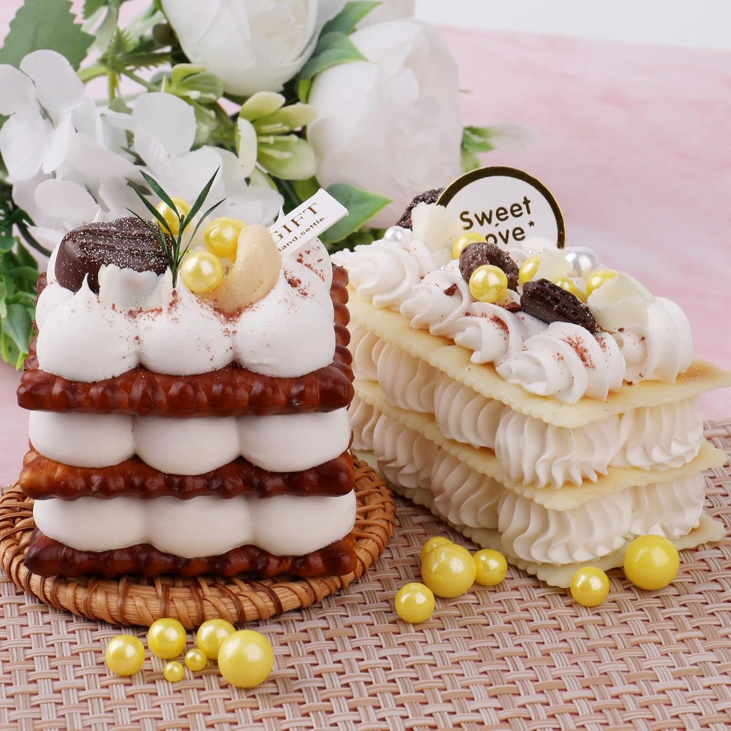 Yellow Pearl Sprinkles for Cake Decorating, 11.3 Oz Edible Pearls Sugar 4 Sizes Gift Box Set for Baking Cookie Ice Cream Cupcake Toppings