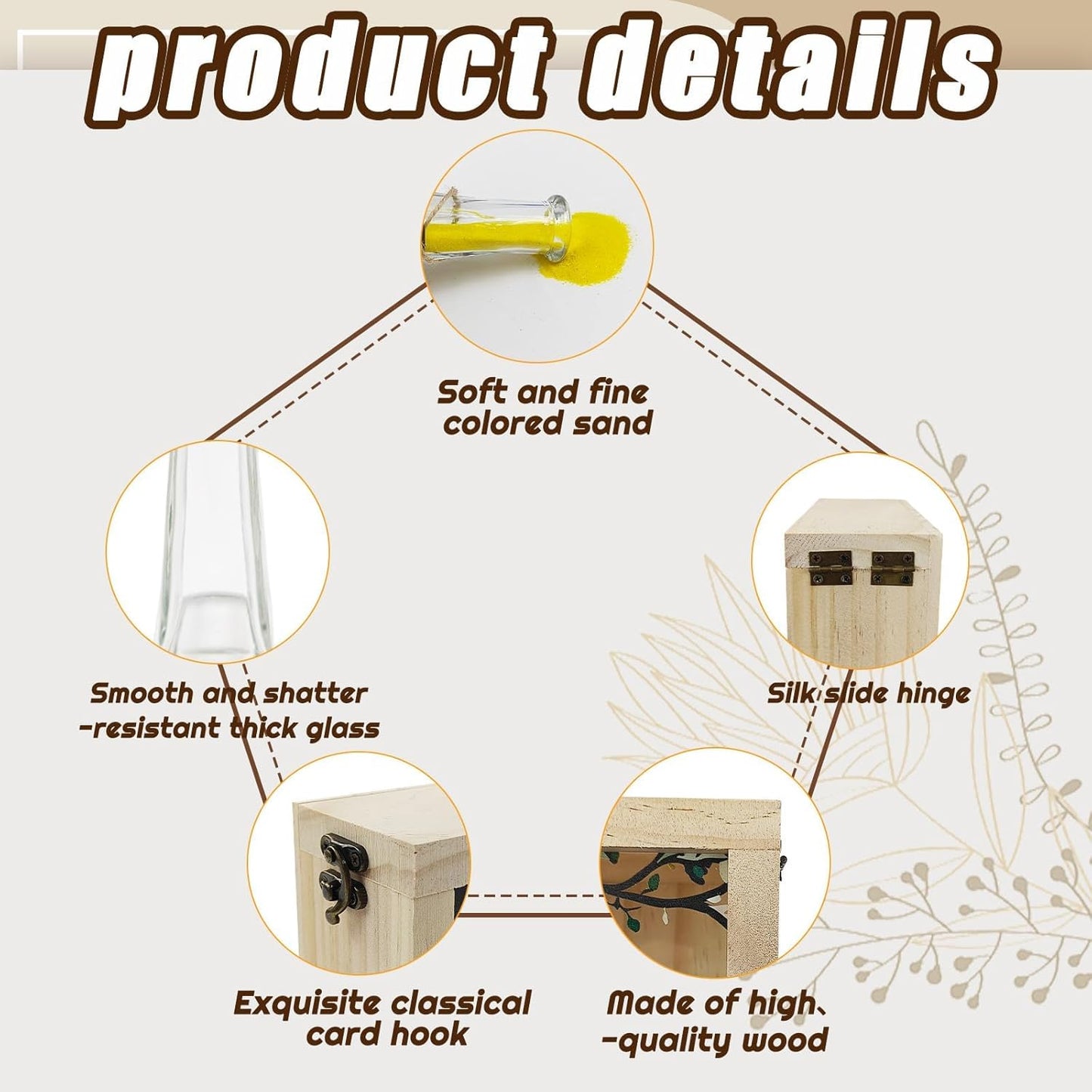 Wedding Unity Sand Ceremony Kit Sand Ceremony Kit for Weddingwith Wood Box 6 Vase 6 Unity for Weddings Bridal Party