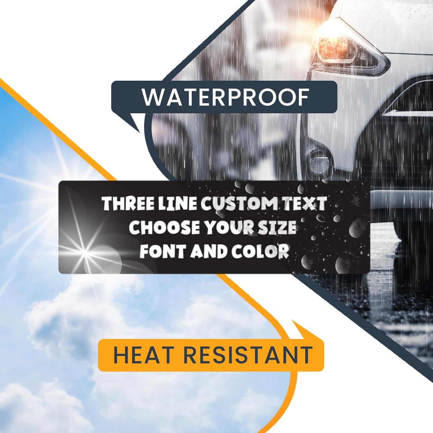 Magnet Me Up Line Custom Text Customizable Magnet Decal, Design Your Own Personalized Car Magnet, 3x10 Inch, for Business, Advertising, Gift, Choose Your Text, Font and Color, Crafted in USA