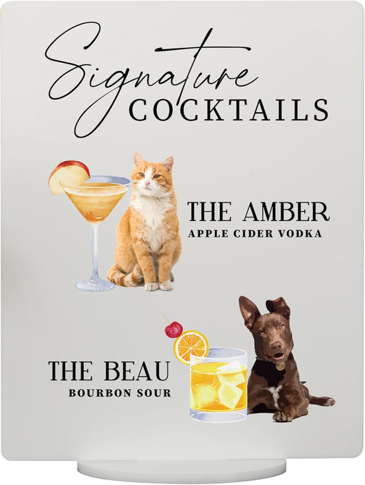 Pet Signature Drink Wedding Signs