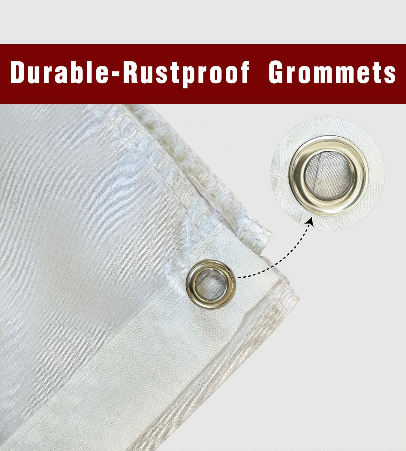 Just Married Flag Banner Outdoor Indoor Decoration Flag 3x5 FT Double Stitched Polyester with Brass Grommets (White)