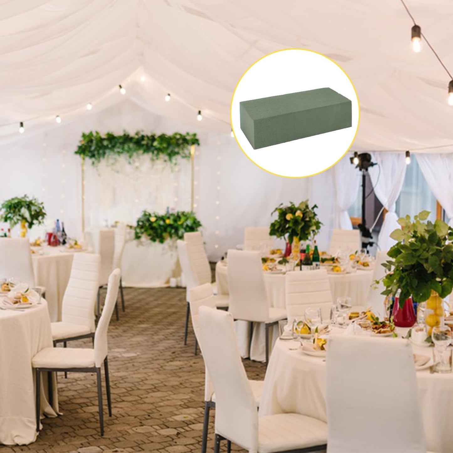 KUKLIPJIM 10 Packs Floral Foam Blocks, Dry and Wet Green Floral Foam for Fresh and Artificial Flowers, Perfect for Wedding, Birthdays, Home, Office, and Garden Decorations(7.8 * 3.54 * 2.4Inch)